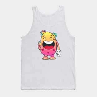 Cute Doodle Character Tank Top